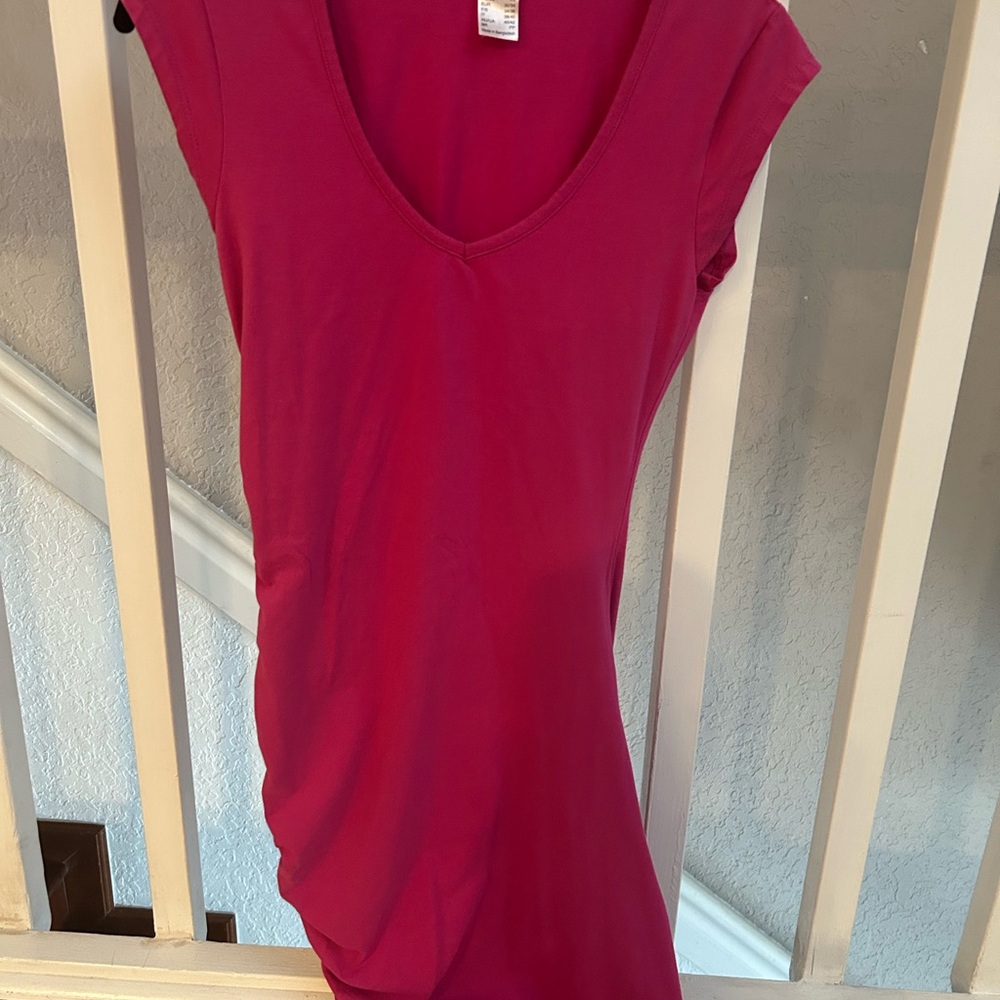 VENUS Fuchsia midi dress